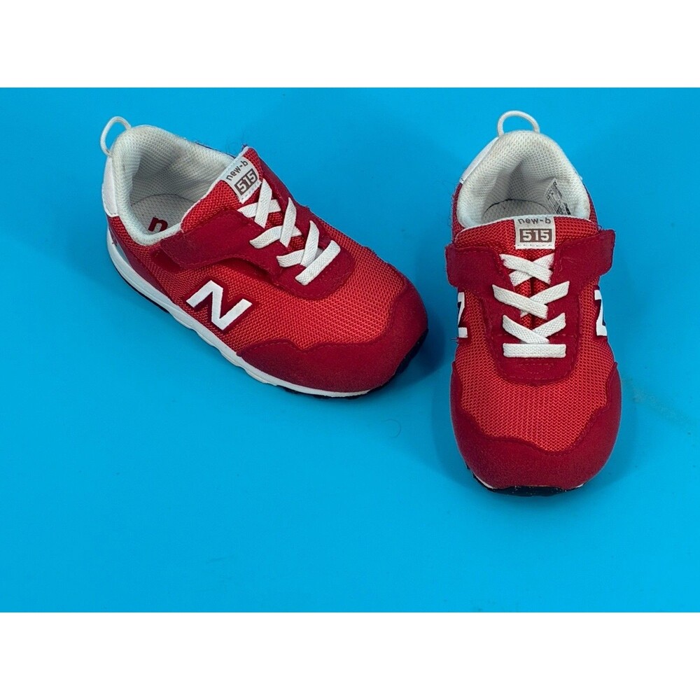New Balance 515 Toddler Size 7.5 W Wide Red White Sneakers Hook Loop NW515BR